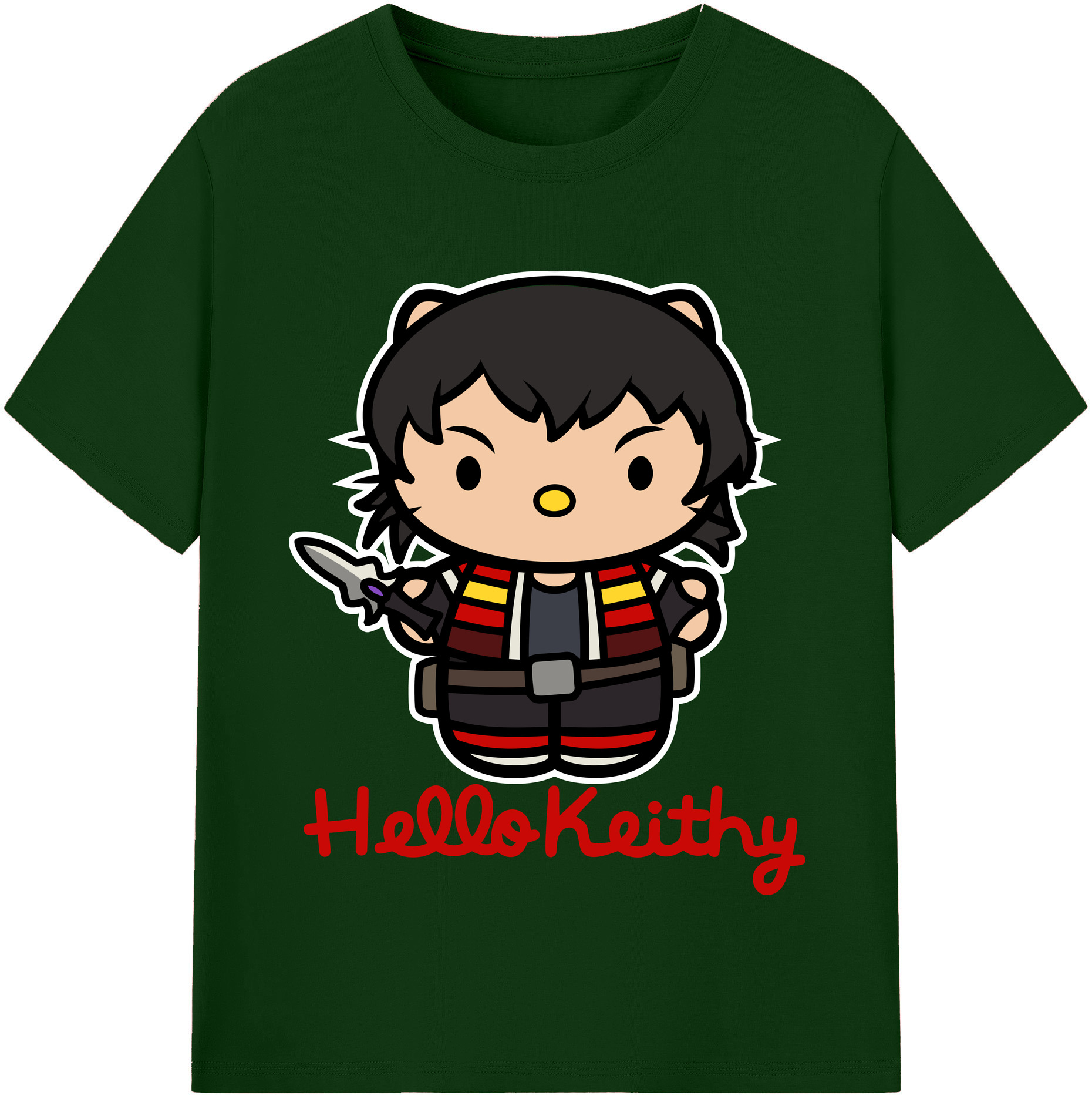 （画像用） Hello Kitty ハローキティ 綿100％半袖Tシャツ（フロントプリント）